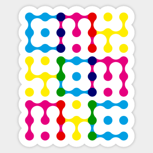 CMY Metaballs Typography (Colour Mix) Sticker